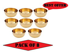 Brass Beautiful Mini Katori for God Puja for Puja / Diwali, Bhog Thali Pack of 8 picture