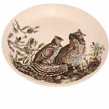 Rare Vintage  Johnson Brothers Game Birds Round Plate Rurred Grouse White 8