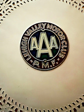 VINTAGE USED AAA LEHIGH VALLEY MOTOR CLUB P.M.F. ) GRILLE  CAR BADGE picture
