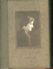 Antique Studio Photo - In Folder, Young Lady, Side Profile, Norfolk, Nebraska picture