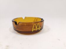 Vintage 1970's McDonalds Amber Brown Glass Ashtray picture