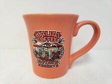 Kauai Coffee Estate Reserve Cobalt Coral Peach Mug Cup BK INC Made USA Souvenir picture