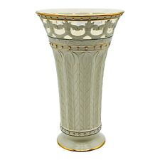 Lenox Porcelain Florentine Vase Gold & Pearl 16