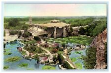 c1940's Japanese Tea House Sunken Gardens San Antonio TX Handcolored Postcard picture