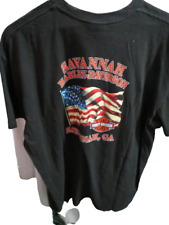 Genuine Harley Davidson Mens Black Short Sleeve T Shirt Savannah GA Size XL picture