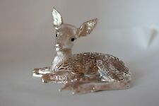 Christofle France Lumiere Silver Plate Fawn Deer Animal Figurine picture