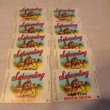 NOS Lot of 10 Schoenling Old Time Bock beer Labels Cincinnati Ohio picture