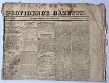 PROVIDENCE GAZETTE newspaper Rhode Island R.I. December 14 Brown & Danforth 1820 picture