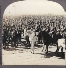 Vtg Keystone Stereoscope Card WW1 Sea Of Bayonetts - Russian Troops on Review picture