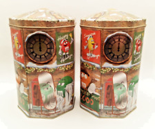 2 M&M's Street Players 2000 Clock Tower Limited Edition Collectible Canister Tin picture