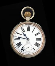 Antique 1906 Omega Goliath 69mm Steel 8 Day Travel Pocket Watch WORKS picture