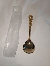 Vintage Rostfrei Gold Plated Lot of Spoon With Rose Replacement Pc picture