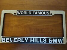 World Famous Beverly Hills BMW Dealership License Plate Frame. Plastic. New. picture