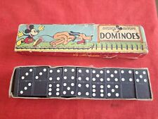 Awesome Antique 1930s Disney Mickey Mouse Pluto Halsam Dominoes  28 Pieces picture
