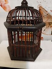 Bamboo And Wood Bird Cage picture