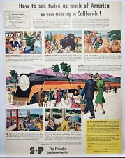 1941 Southern Pacific Railroad Trains California Print Ad Man Cave Poster Art picture