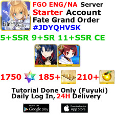 [ENG/NA][INST] FGO / Fate Grand Order Starter Account 5+SSR 180+Tix 1750+SQ #JDY picture