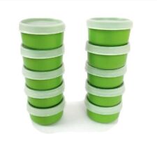 Tupperware Smidgets Set of 10 Green With Sheer Seal 1 Oz New Set Of 10 picture