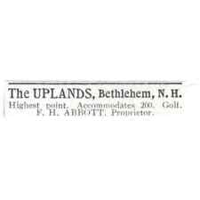 The Uplands Bethlehem NH F.H. Abbott c1918 Original Advertisement AE5-SV5 picture