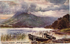Gathering Twilight Head of Ullswater England Divided Unposted Postcard 1910s picture