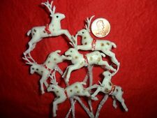 Vintage White Minature Plastic Flying Reindeer  picture