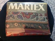 New Martex KING Red Avignon Flat Sheet Bedding SEALED Vintage New picture