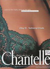 vintage CHANTELLE Lingerie 1-Page PRINT AD 1997 breasts cleavage in lace bra picture