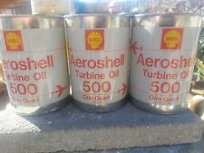 VINTAGE ADVERTISING SHELL TIN 3 CANS QUART OIL CAN FULL  500 picture