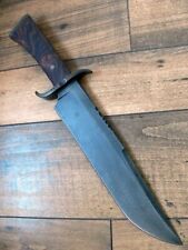 CUSTOM HANDMADE D2 TOOL STEEL SURVIVAL BOWIE KNIFE WITH ROSE WOOD HANDLE picture