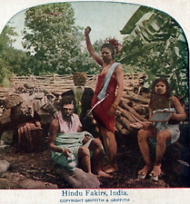Hindu Fakirs India Antique Stereoview Card | B9 picture