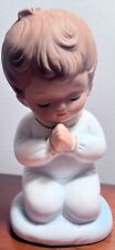VTG Lefton Little Boy Praying Night Light Figurine NO CORD Sticker & Stamp EUC picture