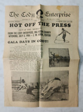 THE CODY ENTERPRISE - 1947 Souvenir Newspaper Buffalo Bill Cody, Wyoming picture