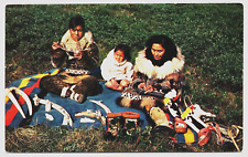 Postcard Alaskan Eskimos Family Native American Indians Alaska Unposted picture