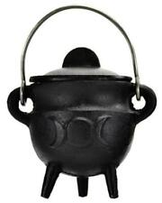 Small Triple Moon Pot-Belly Lidded Cauldron picture