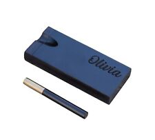 Personalised Text engraved Dugout with metal bat smoking pipe one hitter kit picture