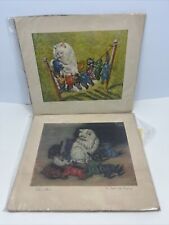 2 Vintage The Carters Company Ink, Vintage 1940's Carter Kittens. Prints Signed picture