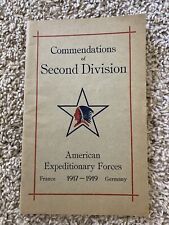 WWI US SECOND DIVISION COMMENDATIONS AEF 1919 FRANCE GERMANY World War One Book picture