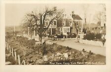 Postcard RPPC 1920s Rear view Camp view farm Waterford Connecticut 24-5407 picture