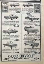 1977 newspaper ad for Chevrolet - Nova, Chevelle, Monte Carlo, Impala, pickups + picture