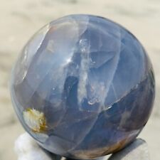 582g Rare Natural Light Blue Rose Quartz Crystal Sphere Ball Healing  picture
