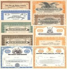 Mixed Group of 10 Different Stocks - Stock Certificate - General Stocks picture