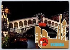 Italy Venice Canal Grande Ponte di Rialto Vintage Postcard Continental picture
