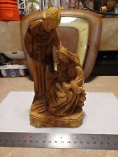 The Holy Family Made of Olive Wood From Holy Land Bethlehem Hand Carved Statue picture