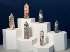 Carnelian/Moss Agate Tower,Quartz Crystal, Metaphysical,Reiki Unique Gift, Decor picture
