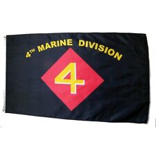 4th Marine Division Flag - USMC 4th Mar Div Banner - Polyester Military Flag picture
