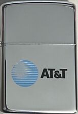 ZIPPO 1985 AT&T TELEPHONE ADVERTISING POLISHED CHROME LIGHTER UNFIRED 602F picture