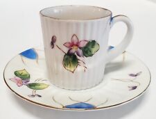 Halsey Fifth Espresso Demitasse Cup & Saucer Gold Accents Bone China Japan picture