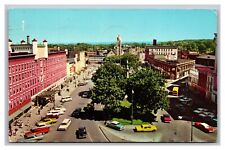 Watertown NY New York Public Square Aerial View Postcard Posted 1972 picture