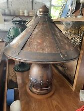 Antique Old Mission Kopper Kraft Hammered Copper Lamp picture