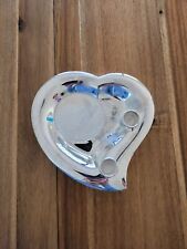 LENOX WEDDING PROMISES UNITY CANDLE HOLDER Silver Heart wedding gift Candles VTG picture